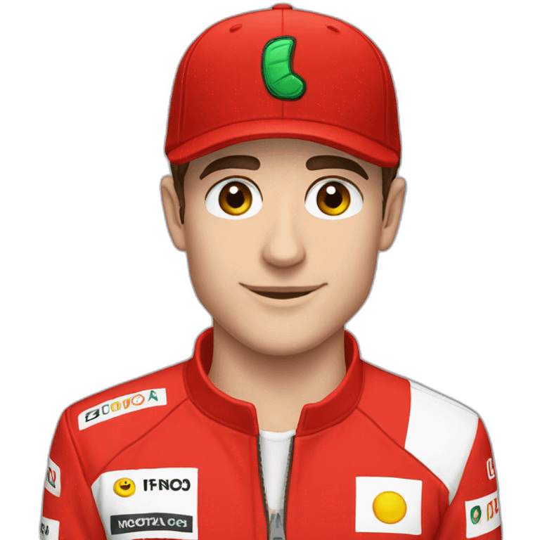 Charles Leclerc red hat emoji