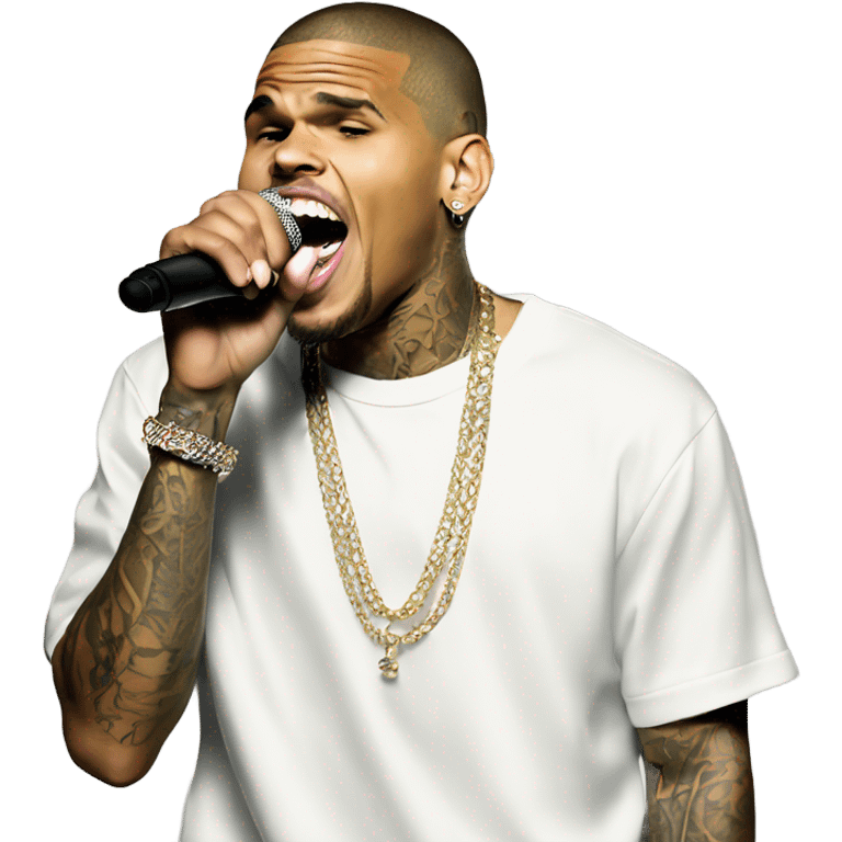 Hyper Realistic Chris brown singing residuals  emoji