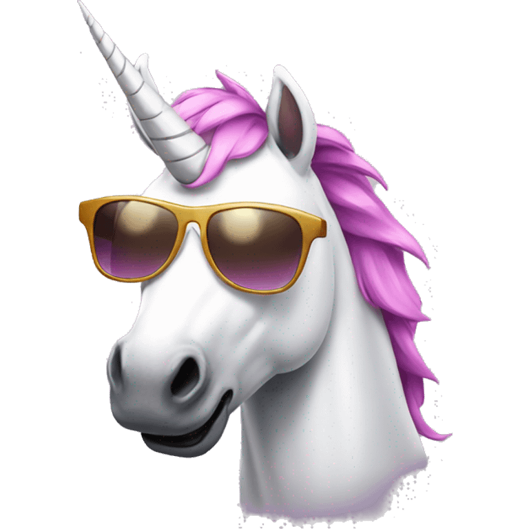 Unicorn with sunglasses emoji