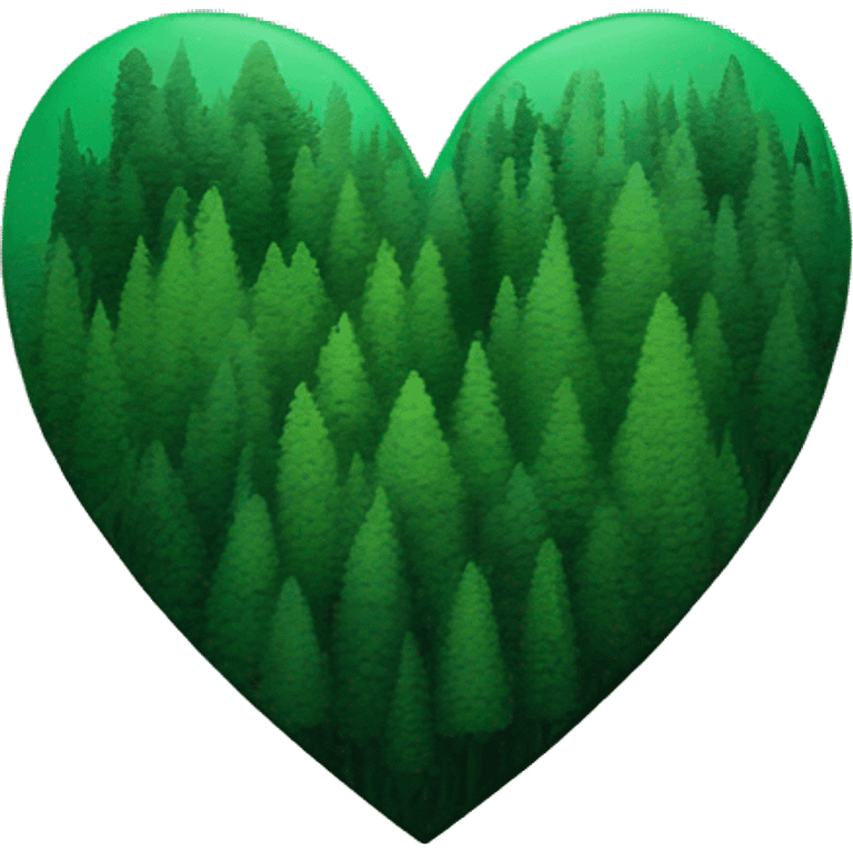 Forest green coloured heart emoji