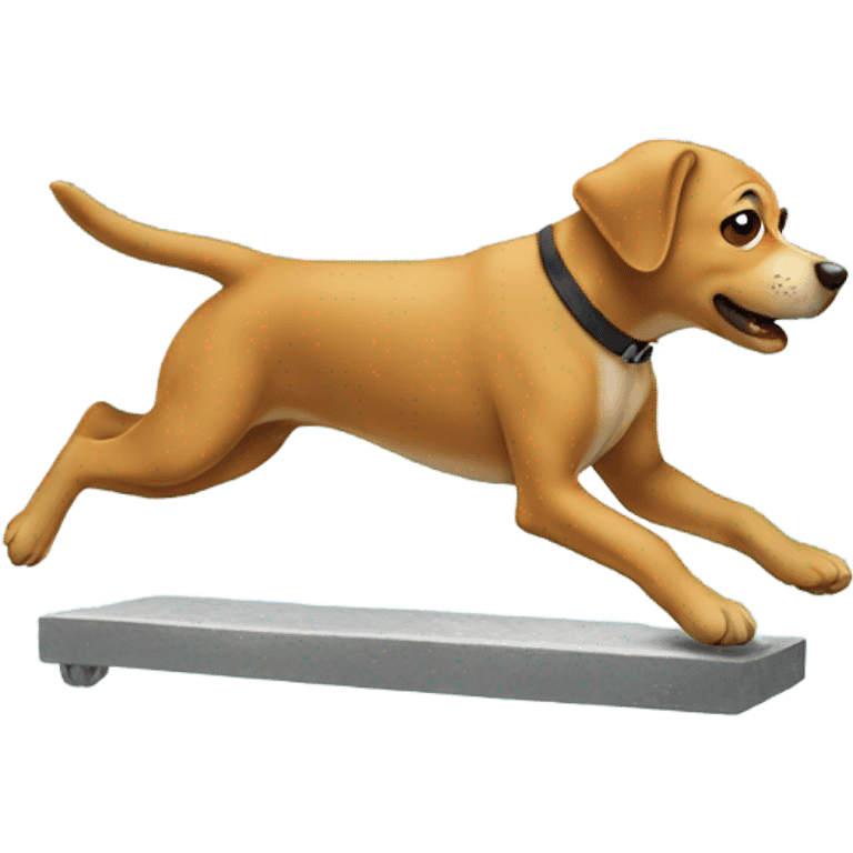 Dog diving off a platform emoji