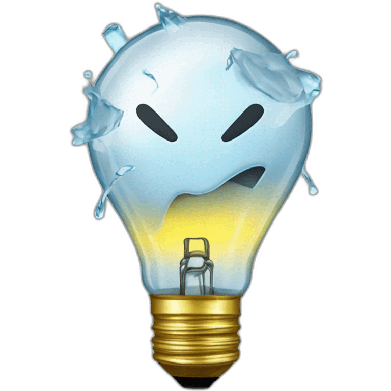 lightbulb shattering emoji