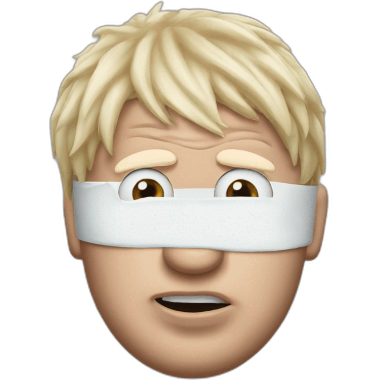 Boris Johnson with a condom on his head emoji