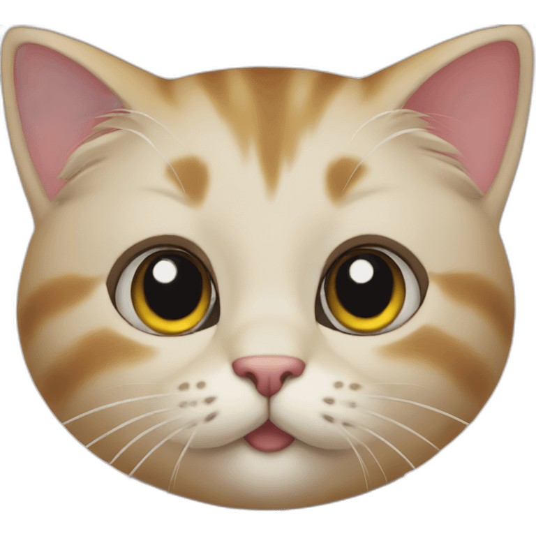 Cute cat went up the clock emoji