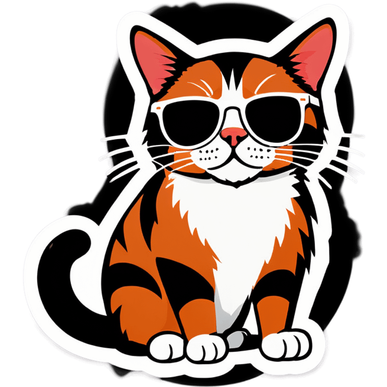 Cat with sunglasses emoji