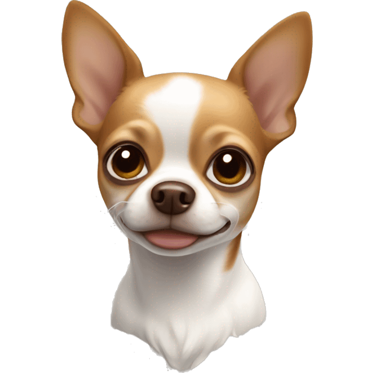 Brown and white chihuahua emoji