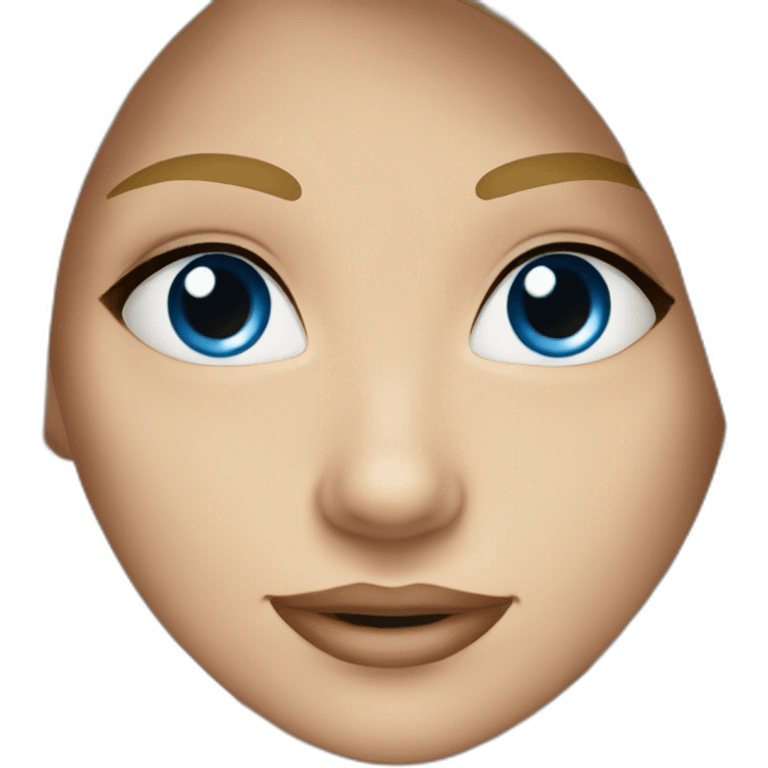 Fille blonde au yeux bleu loutre emoji