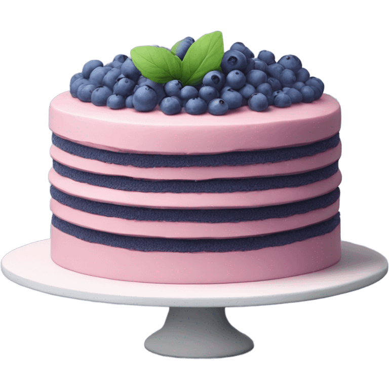 Pretty Blueberry cake emoji