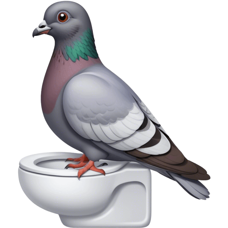 Pidgeon on the toilet emoji