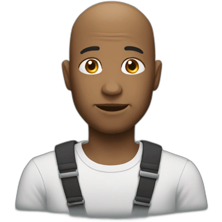 bald man who is a little black emoji