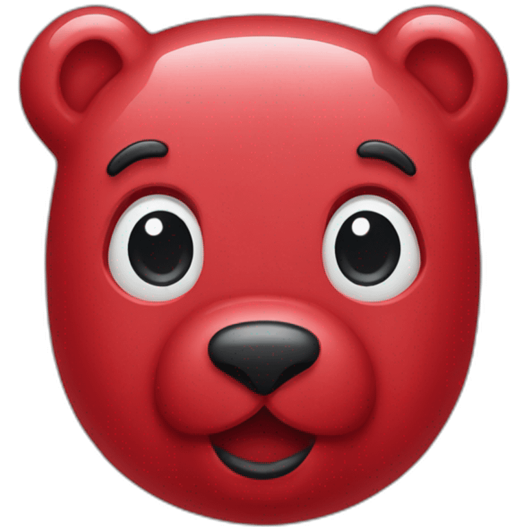 Plain red gummy bear  emoji