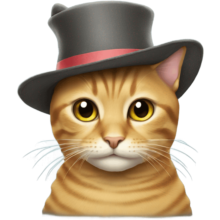 Cat with hat emoji