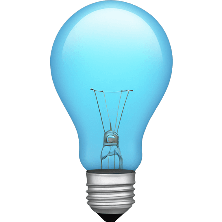 pastel blue light bulb emoji