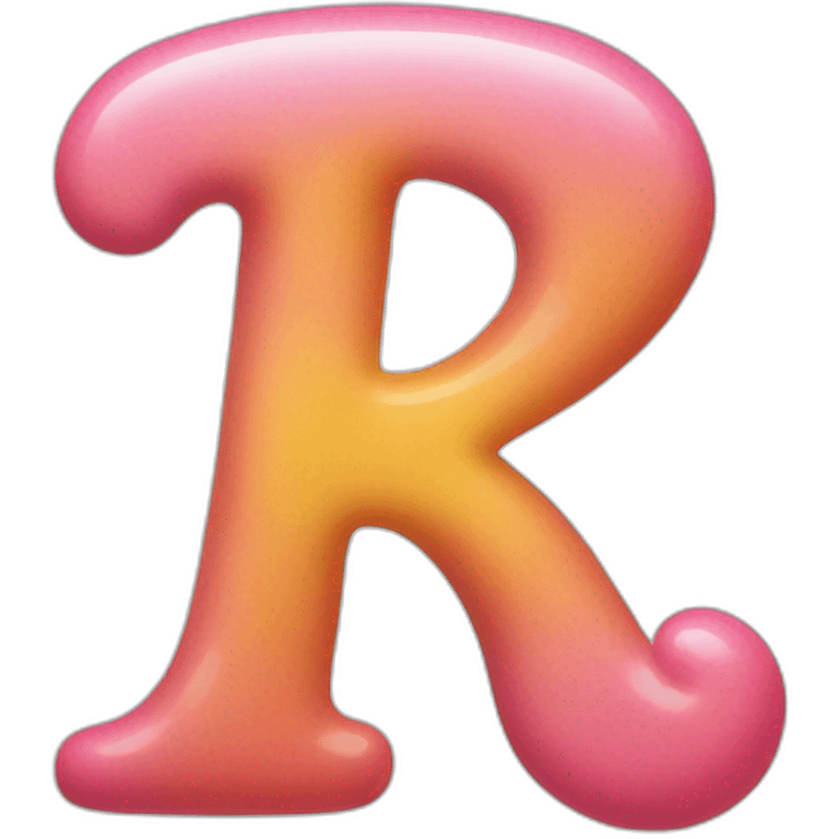 smooth letter K that looks like candy emoji