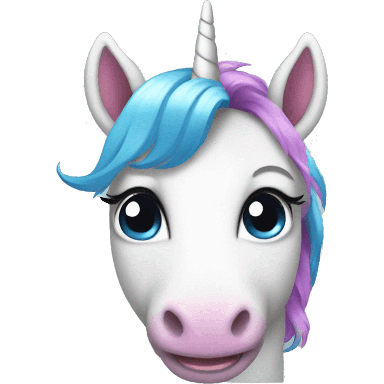 Emoji de unicornio con arcoi emoji