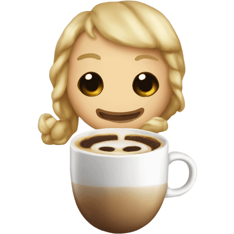 Hazme un emoji de un moñito café  emoji