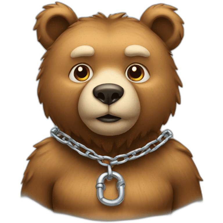 bear wearing a chain emoji