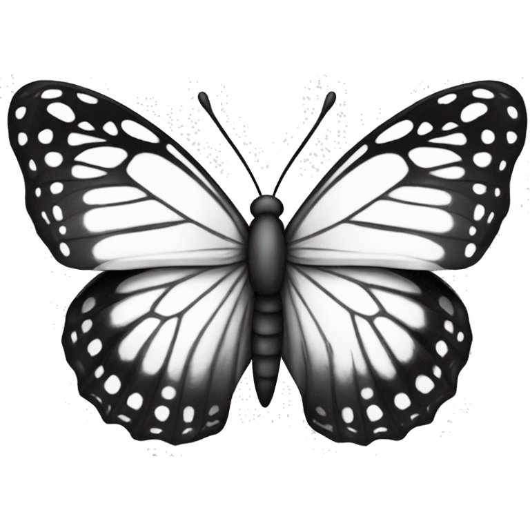 Mariposa boland e blanco y negro  emoji