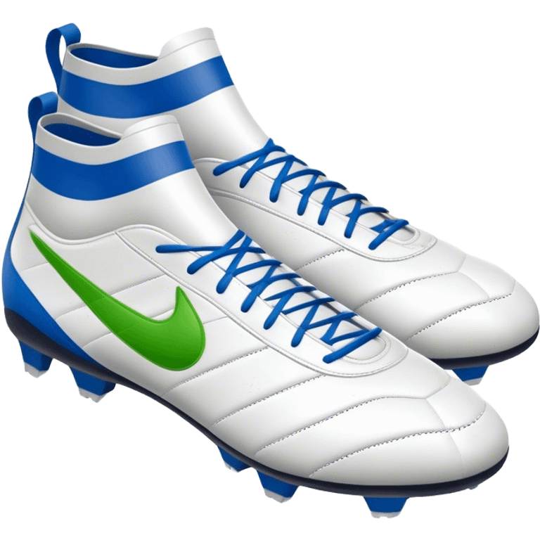 Cinematic Realistic image of a pair of soccer boots featuring finely detailed synthetic and leather textures, vibrant accents and dynamic design elements, illuminated by bright, field-side lighting that captures their sporty essence emoji