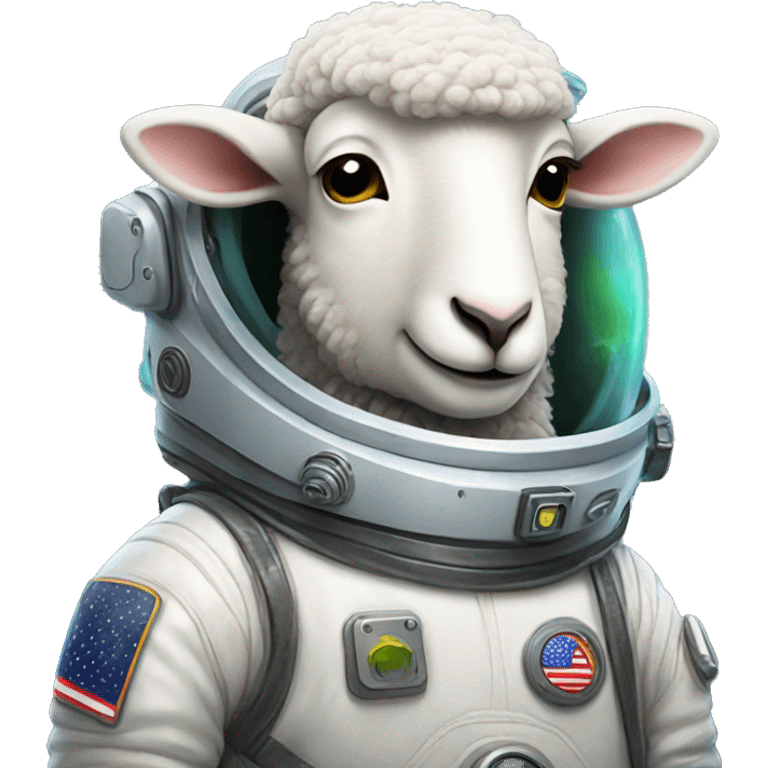 sheep in spacesuit emoji