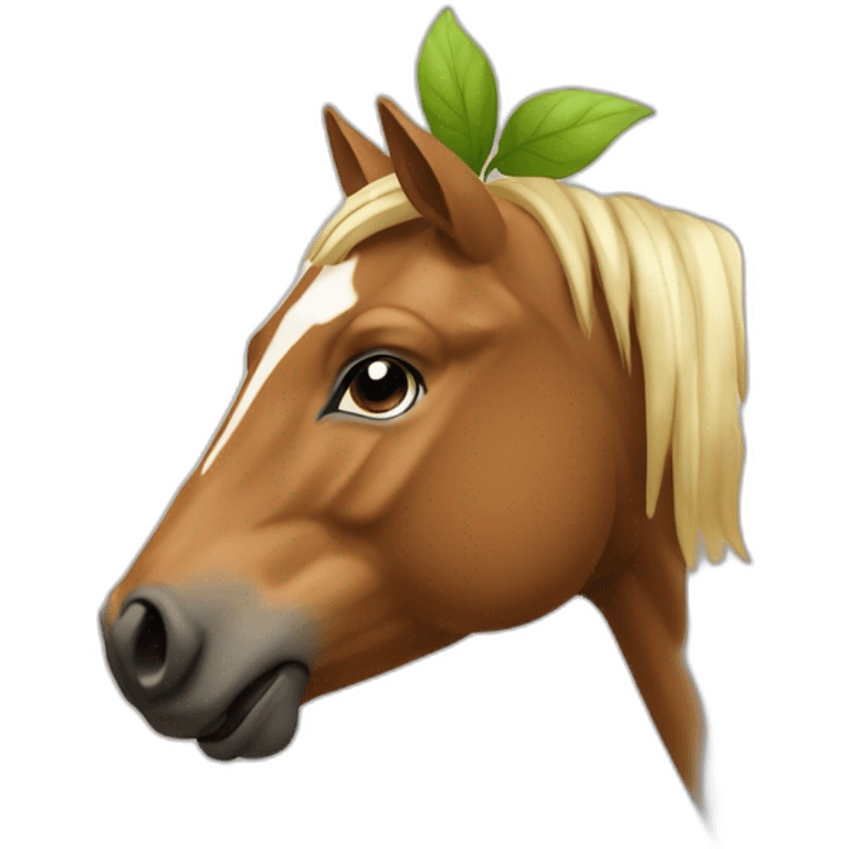 cheval sur une pomme emoji