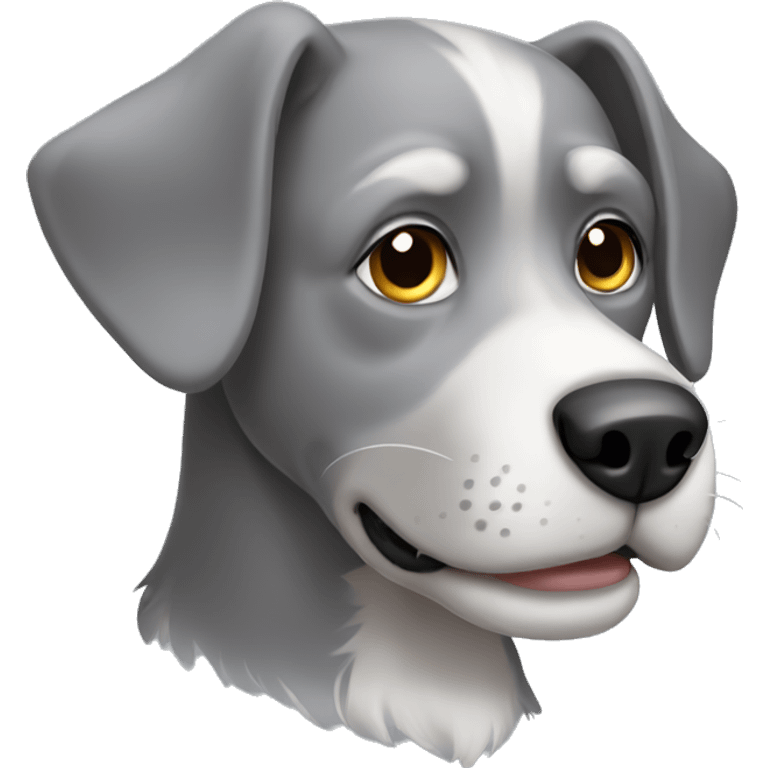 Grey dog emoji