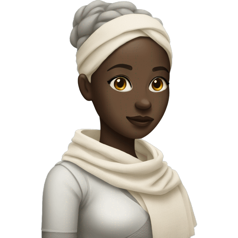 black girl with gauze bandage emoji