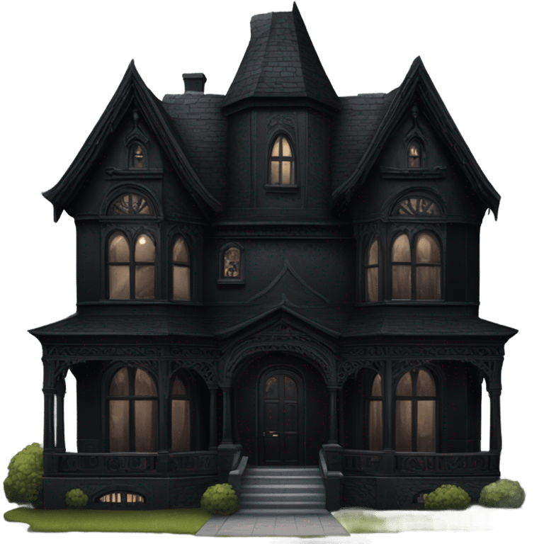 Black goth house  emoji