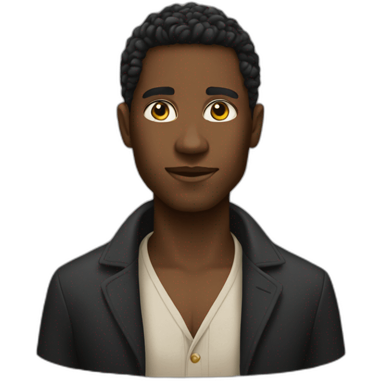 rich young black man emoji