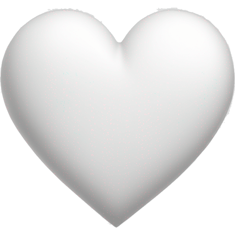 white heart without border emoji