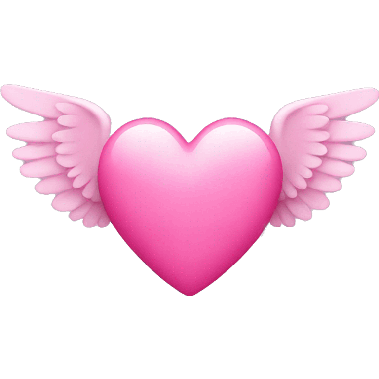 Pink heart with wings emoji