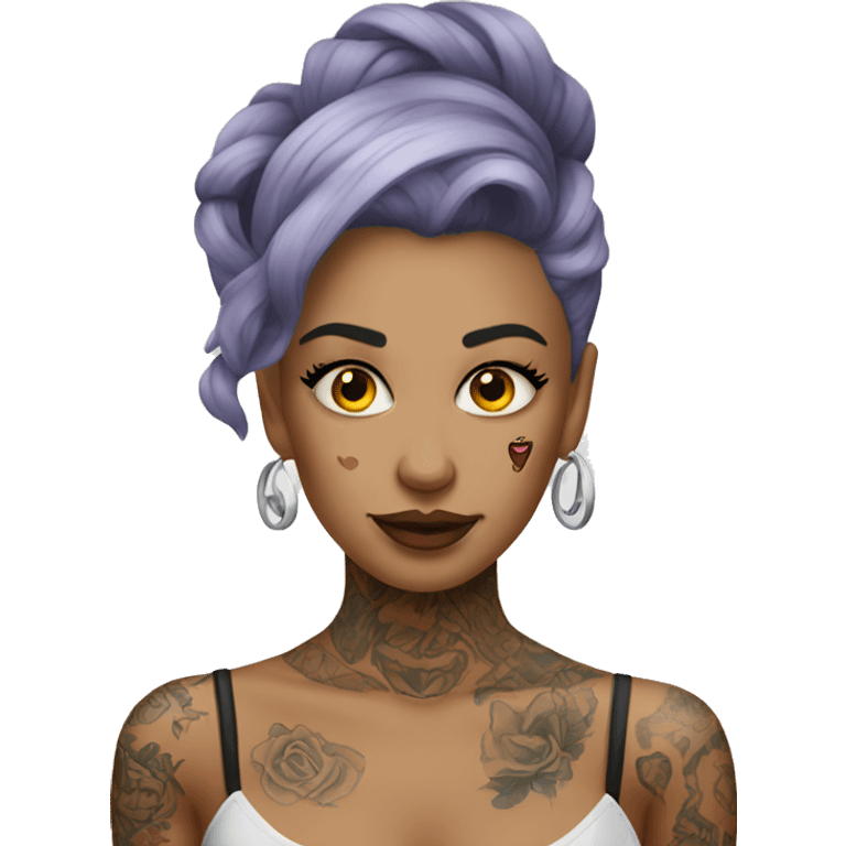 tattooed woman very attractive emoji