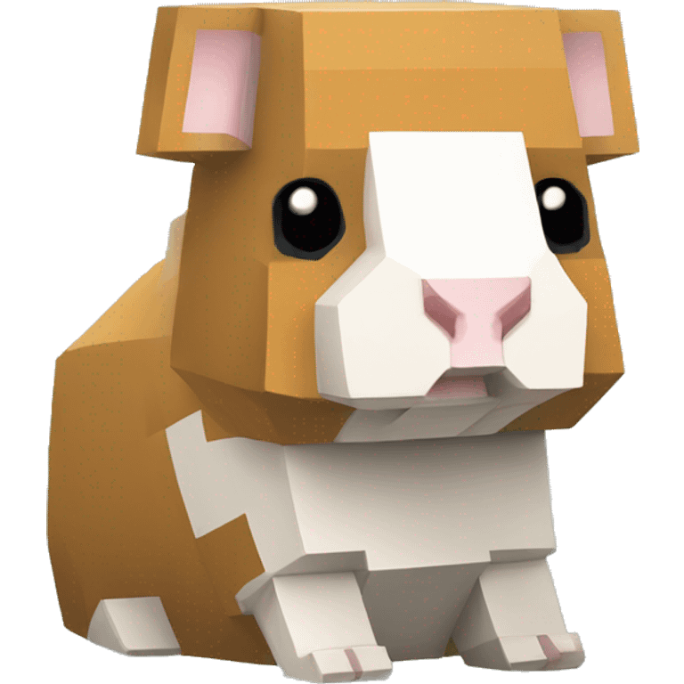 Minecraft style statue of a guineapig emoji