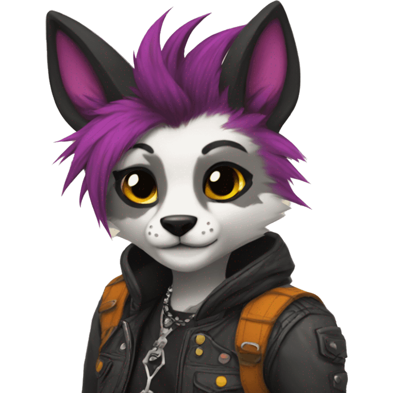 Punk Anthro Fursona emoji