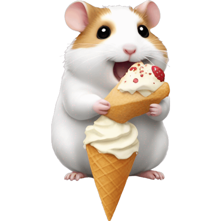 hamster eating icecream emoji