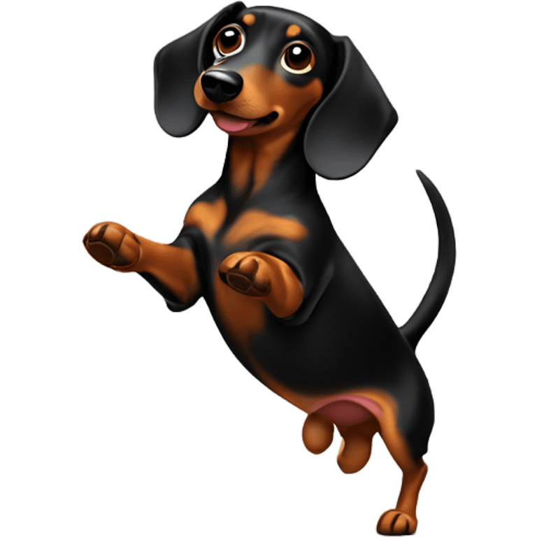 Dachshund tap dancing emoji