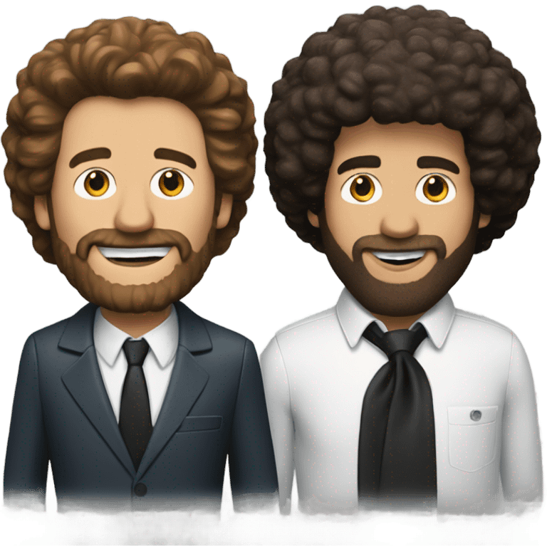 Hugo boss and Bob Ross emoji