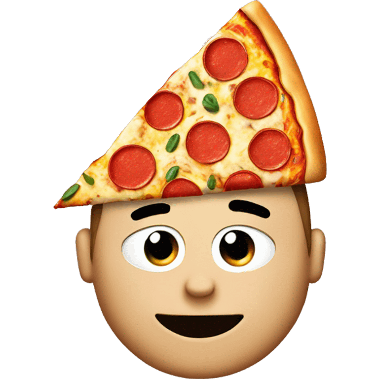 Pizza on head emoji