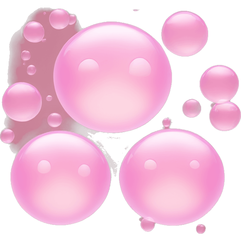 3 light pink bubbles emoji