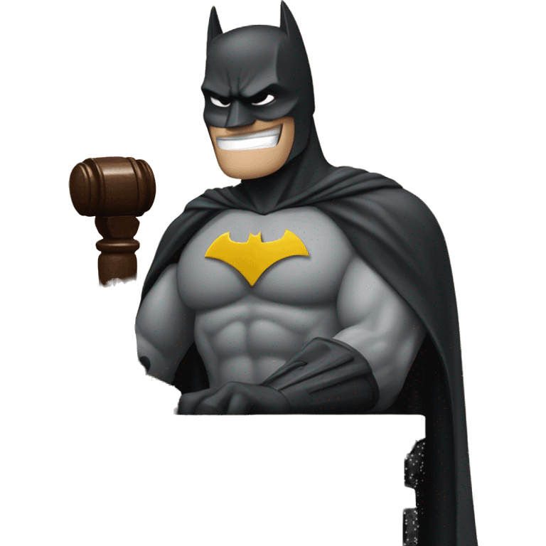 Batman with gavel emoji