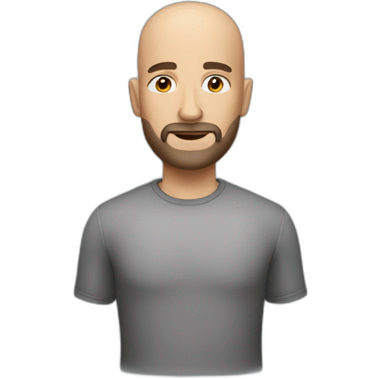 Bald man with small beard emoji