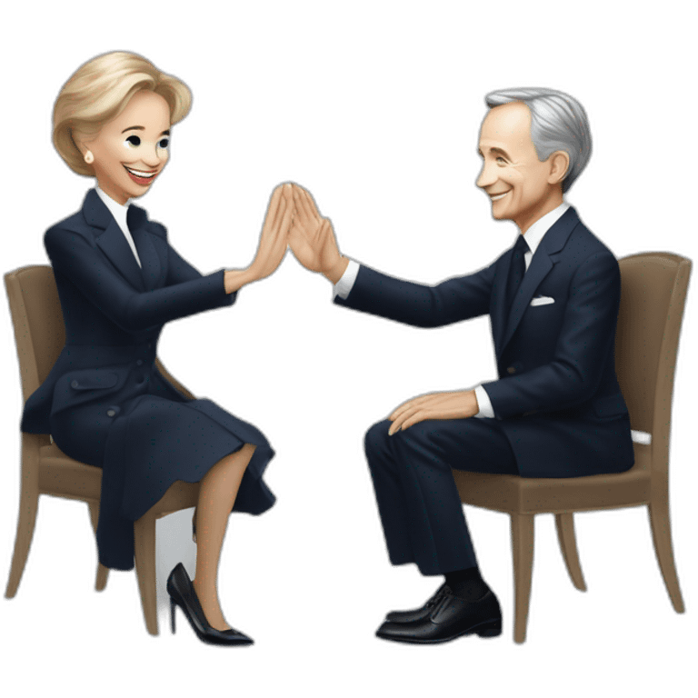 Christian Dior making high five with Bernard Arnault emoji