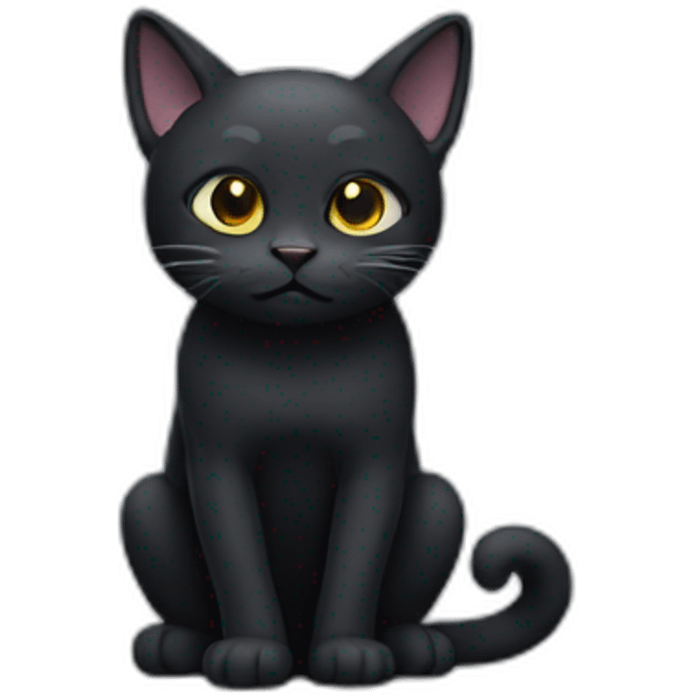 Dark cat emoji