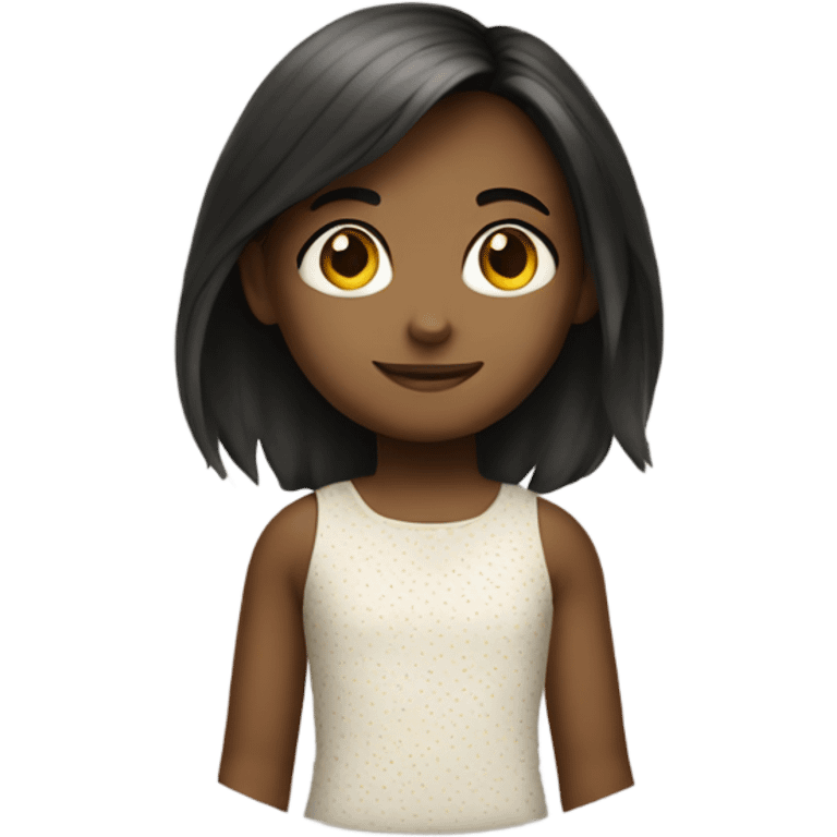 White little girl that uses a corn-hole bean bag as her favorite doll emoji