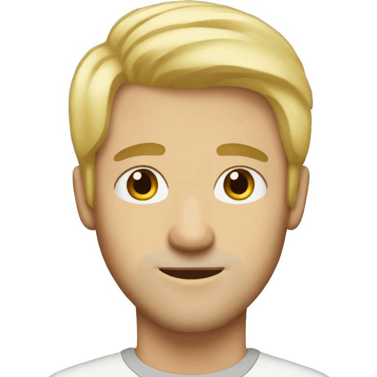 adult man with blonde hair and grey eyes  emoji