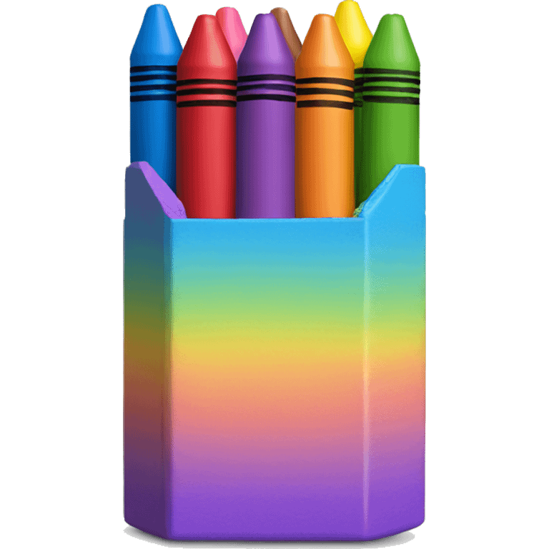 Crayon Box with 6 Crayons Inside emoji