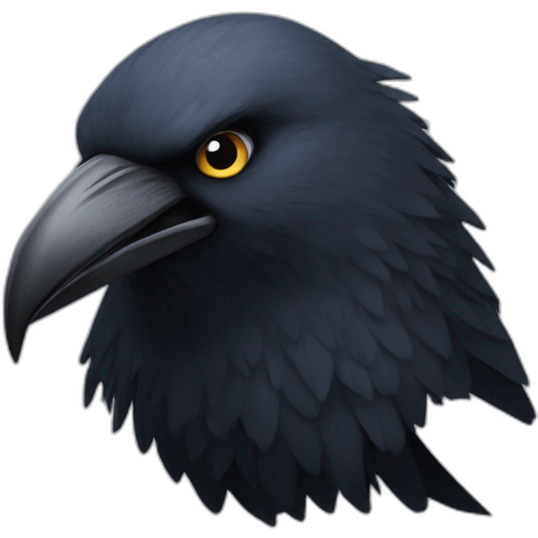 Big crow looking straight at you emoji