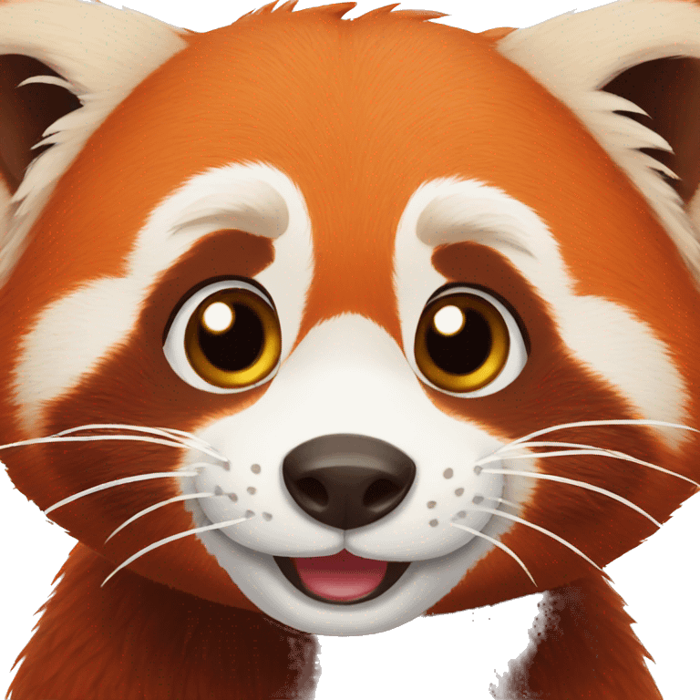 red panda shows love emoji