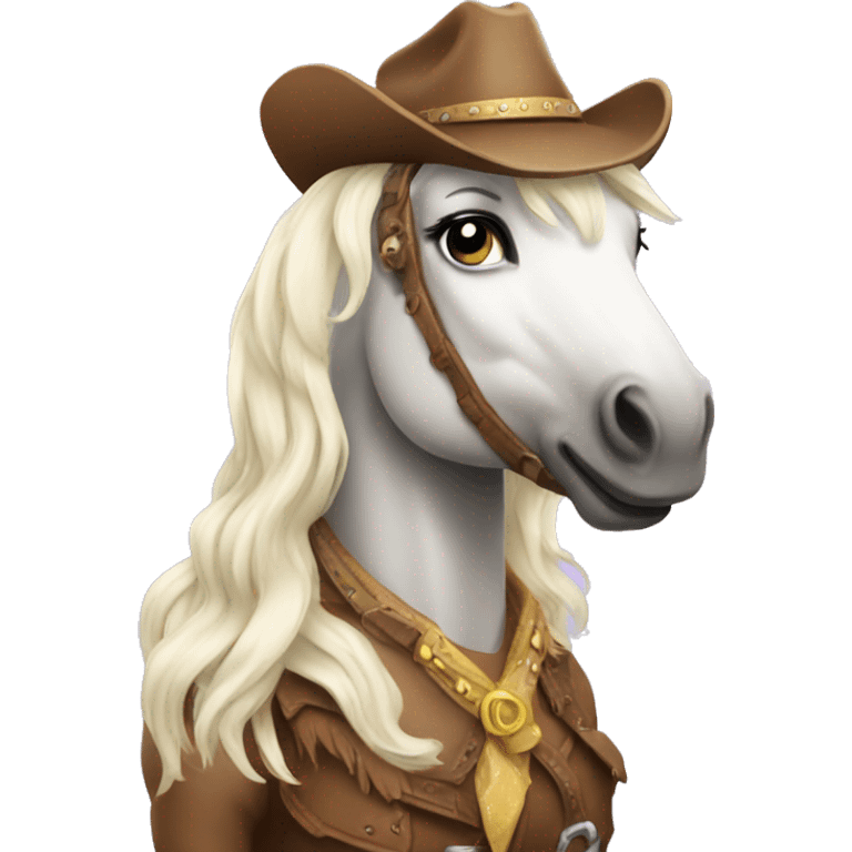 Cowgirl unicorn emoji