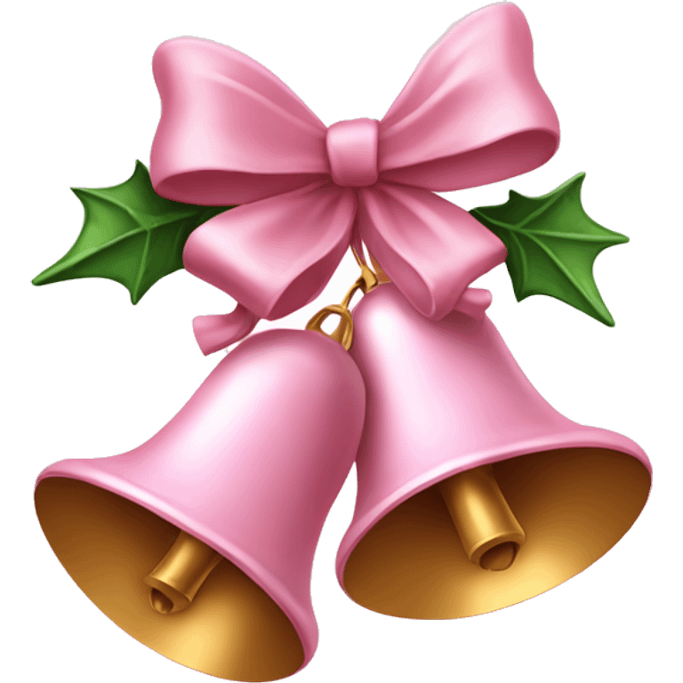 Light pink Christmas bells  emoji